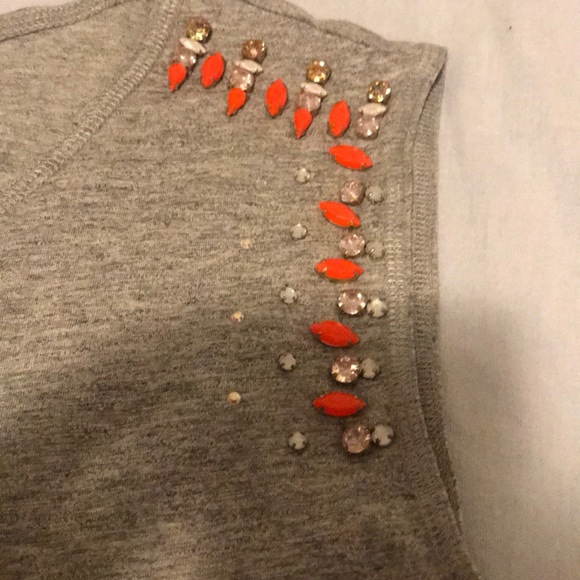 J. Crew Jeweled Muscle Tee Sz M like new! - Picture 2 of 4